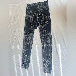 Gymshark Black and Gray Marble Leggings